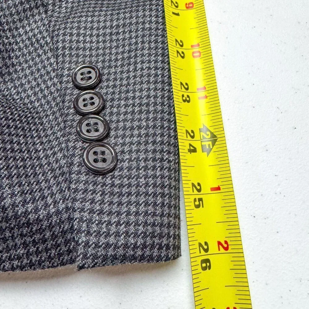 VTG Brooks Brothers 346 Blazer Mens 46L Gray Worsted Wool Office Casual‎ Wedding